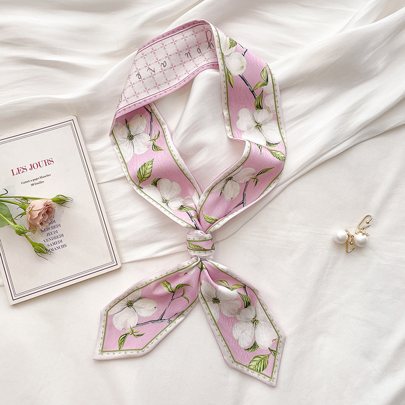 Scarf Silk Neck - Korean Silk Satin Long Scarf For