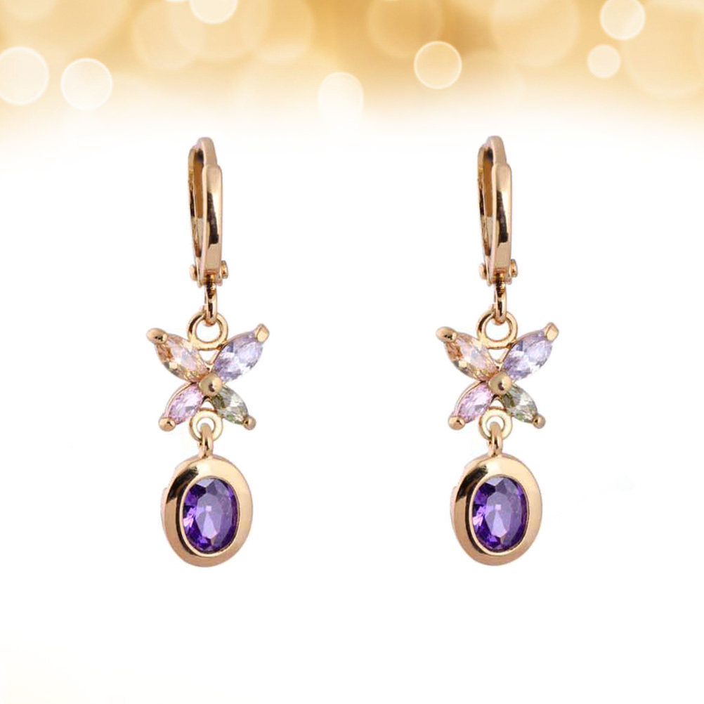 1Pair Women Zircon Earrings Ci - огляд і ціна Formal Wear Jewelry For Women