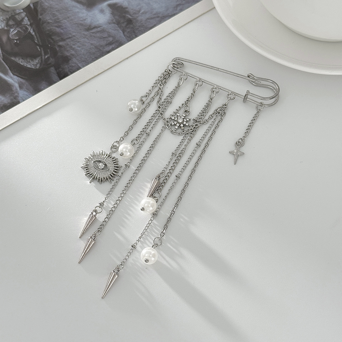 Imitation Pearl Brooch Elegant - огляд і ціна Formal Wear Jewelry For Women