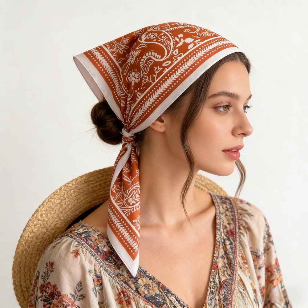 1Pc cashew print fashion silk  - огляд і ціна Scarf Silk Neck