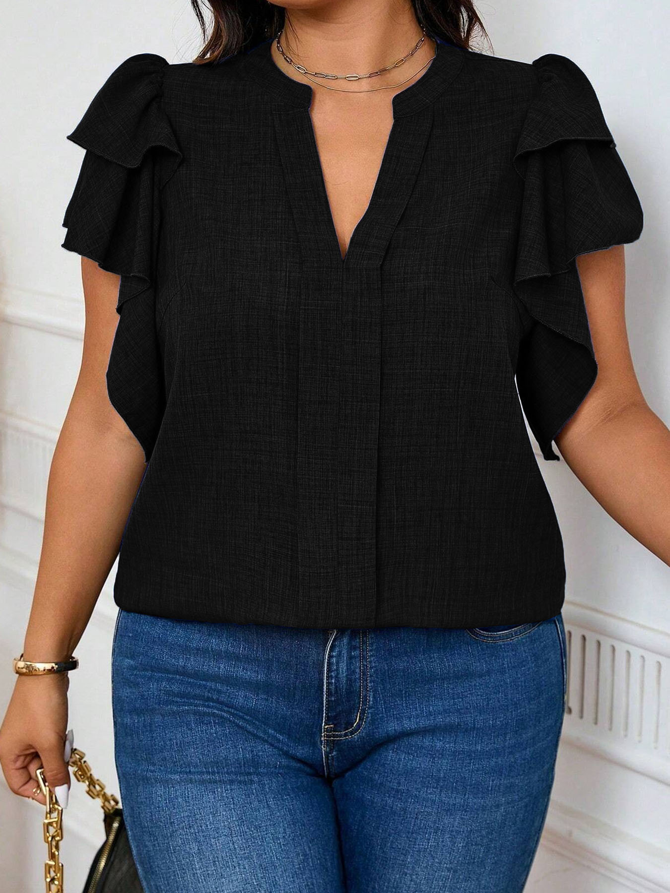 Women's Plus-Size Elegant Tier - огляд і ціна Women'S Formal Wear Blouse