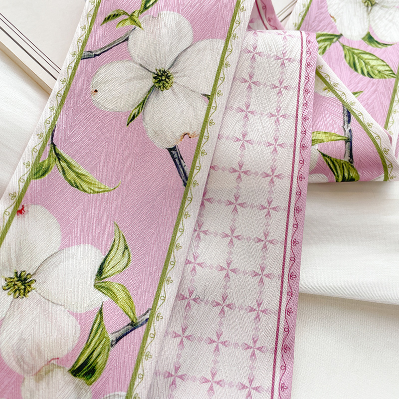 Korean Silk Satin Long Scarf F - огляд і ціна Scarf Silk Neck