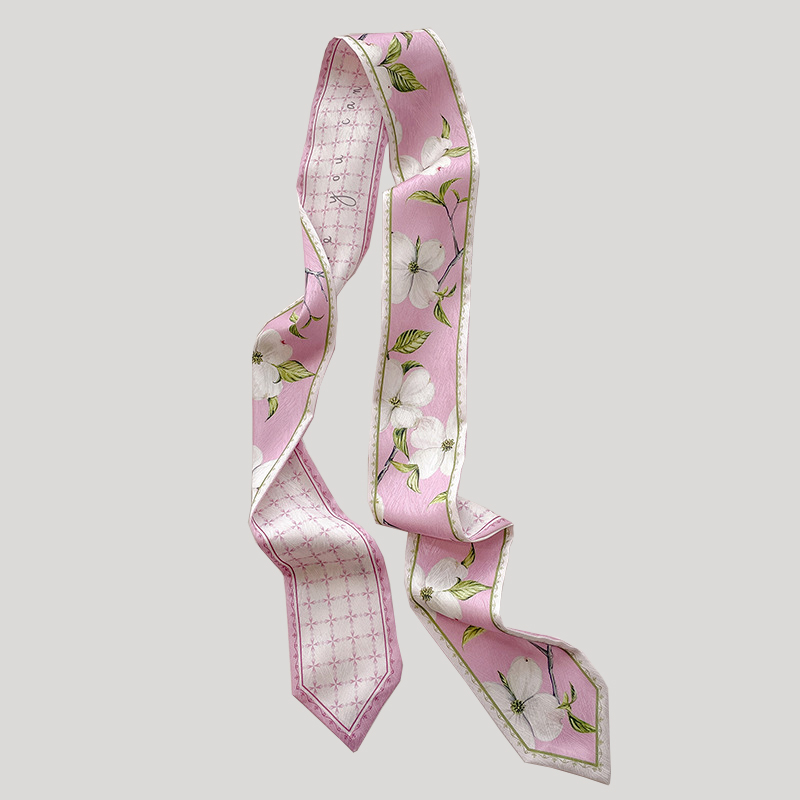Korean Silk Satin Long Scarf F - огляд і ціна Scarf Silk Neck