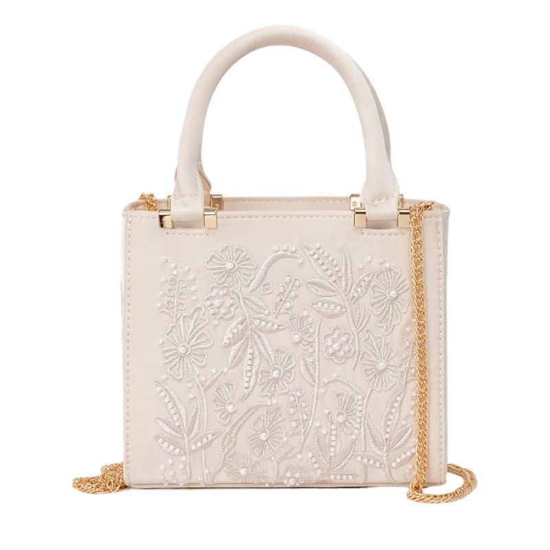 Embroidered Pearl Handbag Vint - огляд і ціна Shoulder Bag Structured