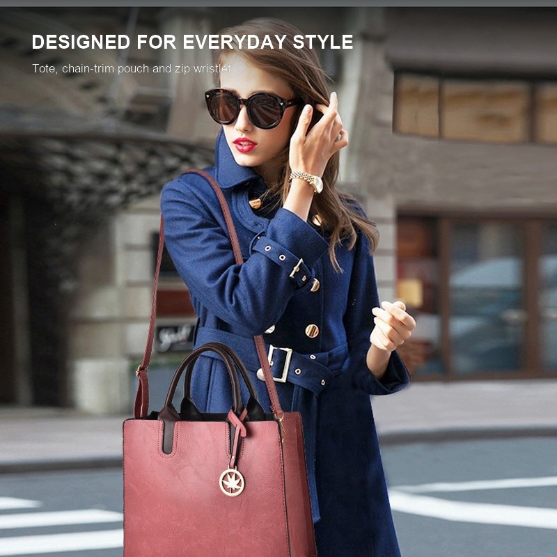 Women's 3 Piece Handbag Set La - огляд і ціна Shoulder Bag Structured