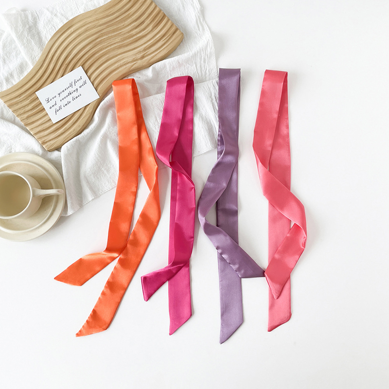 4x100cm Satin Silk Narrow Scar - огляд і ціна Scarf Silk Neck